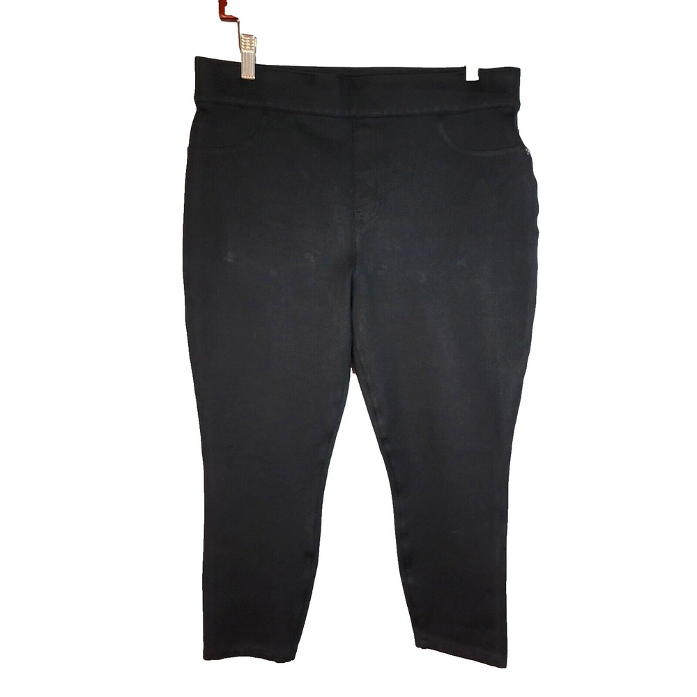 Spanx The Perfect Pant Black‎ Ankle High Waist Heavy Knit Back Pockets XL Petite